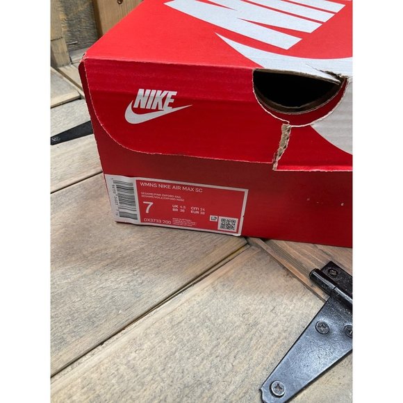 Us7 Nike Air Max SC Shoes Womens Sesame Pink Camo Sneakers DX3733-200 - Picture 8 of 9